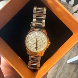Gucci Gold-Tone Textured Dial Watch